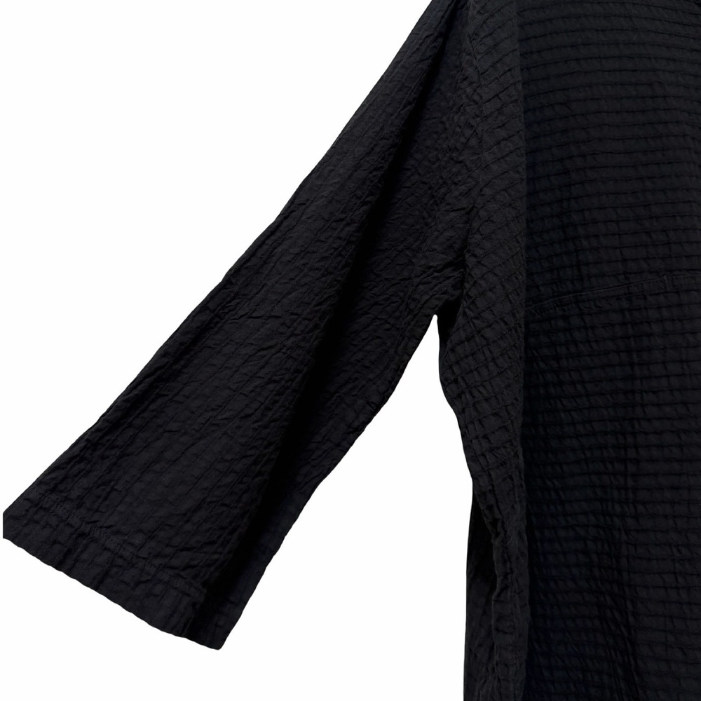 The Vermont Country Store Textured Cotton Midi Dress Size 2X Black Farmhouse - Picture 6 of 9